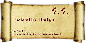 Iczkovits Ibolya névjegykártya